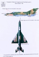 1/48 Hungarian National Insignias and numbers for MAG types 1990
