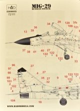 1/72 Decal MiG-29 Russian stencils