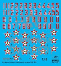 1/48 Decal Hungarian National Insignias & Numbers 1950-90