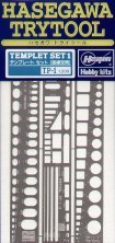 Hasegawa Trytool Template Set 1 Straight Ruler