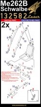 1/32 Messerschmitt Me-262B Schwalbe pre-cut seat belts Accessory