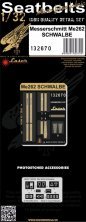 HGW Ceintures de s�curit� Me 262 Schwalbe 1/32 Laser