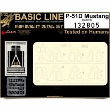 1/32 North-American P-51D Mustang BASIC LINE: seatbelts + masks