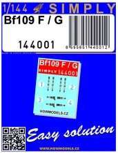 HGW Ceintures de S�curit� Bf 109F/G Simply 1/144