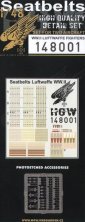 HGW Luftwaffe WWII Seatbelts 1/48 Microplastic 2 Sets