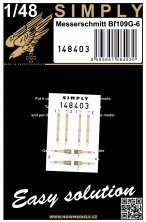 1/48 Bf-109G-6 Simply Edition Relief Print Seatbelts