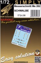 HGW Ceintures de s�curit� Me 262 Schwalbe 1/72 Simply