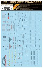 1/32 Decals Focke Wulf Fw190D-9 Stencils