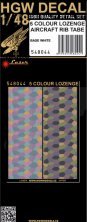 1/48 5 Colour Lozenge Aircraft Rib Tapes 5 color lozenge decals