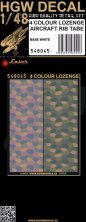 1/48 4 Colour Lozenge Aircraft Rib Tapes 4 color lozenge decals