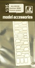 1/35 German WWII licence plates