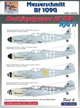 1/48 Decals Bf 109G Nachjagdgruppe 11  Part 6