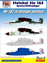 1/72 Decals Heinkel He 162 Foreign Service Part 2