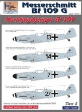 1/72 Decals Bf 109G Nachtjagdgruppe  Part 5