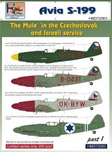 1/72 Decals Avia S-199 Czechoslovak & Israel  I.