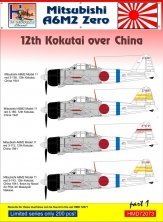 1/72 Decals Mits.A6M2 Zero 12th Kokutai over China