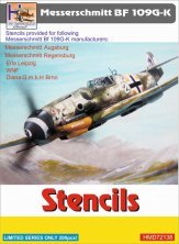 1/72 Stencils Messerschmitt BF 109 G-K