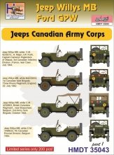 1/35 Decals J.Willys MB/Ford GPW Can.Army Corps 1