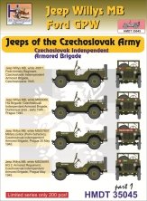 1/35 Decals J.Willys MB/Ford GPW CZ Army Brigade