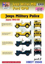 1/35 Willys Jeep MB/U.S. Ford Gpw Jeeps Military Police, Pt.3
