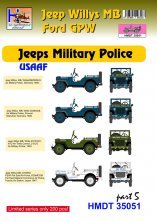 1/35 Willys Jeep MB/U.S. Ford Gpw Jeeps Military Police, Pt.5