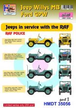 1/35 Willys Jeep MB/U.S. Ford Gpw Raf Jeeps, Pt.3 RAF Police