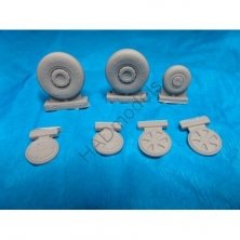 1/32 Mikoyan MiG-21MF/MiG-21BIS/MiG-21UM resin wheels (TRU)
