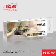 WWII US Armored vehicles acrylic paint set