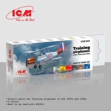 ICM Set Peintures Acryliques Avions Entrainement Ann�es 30-40