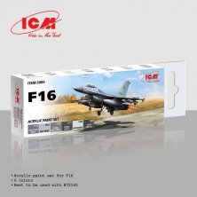ICM UA Coffret Peintures Acryliques F-16AM Ukraine