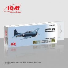 ICM UA Peintures Aviation Navale US WWII 6x12ml