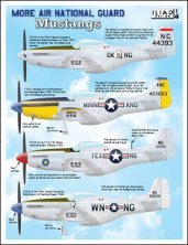 1/48 More ANG/Air National Guard North-American P-51D Mustangs.