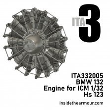 Motore BMW 132 Radiale 1/32 per ICM Hs-132A-1 & Hs-123 Motore BMW 132 Radiale 1/32 per ICM Hs-132A-1 & Hs-123