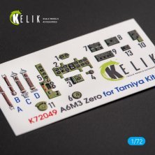 1/72 Mitsubishi A6M3 Zero interior decals for Tamiya