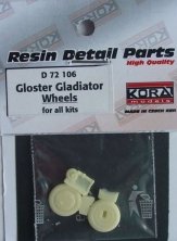 1/72 Wheels for Gloster Gladiator Mk.I/Mk.II