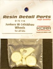 1/72 Wheels for Junkers W-34 hi&hau