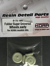 1/72 Wheels for Fokker Super Universal early