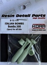 KORA MODEL Bombes Italiennes 500kg 1/72 (2 pcs)
