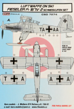 1/72 Fiesler Fi-167V-2 Ski  Conversion set & decal