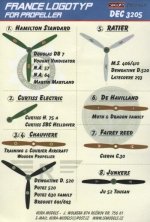 1/32 Decals France logotypes for propellers