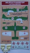 1/72 Decals Miles M.14 Magister (Latvian Service)