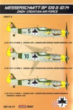 1/48 Decals Bf 109 G-10/G-14 (ZNDH Croatian AF)