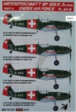 1/72 Decals Bf 109 E-3A Emil Part II (Swiss AF)