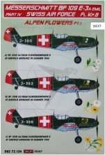 1/72 Decals Bf 109 E-3A Emil Part III (Swiss AF)