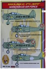 1/72 Decals Ki-27b NATE (Manchukuo AF) Part III.
