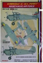 1/72 Decals Ki-10 II PERRY (Manchukuo Air Force)
