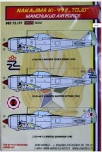 1/72 Decals Ki-44 II TOJO (Manchukuo Air Force)