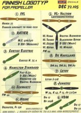 1/72 Decals Finnish logotypes for propeller