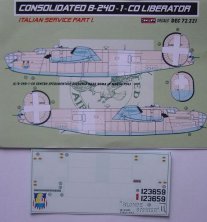 1/72 Decals Consolidated B-24D-1-CO Italian Pt.I