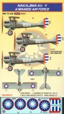 1/72 Decals Nakajima Ko-4 (Kwangsi Air Force)